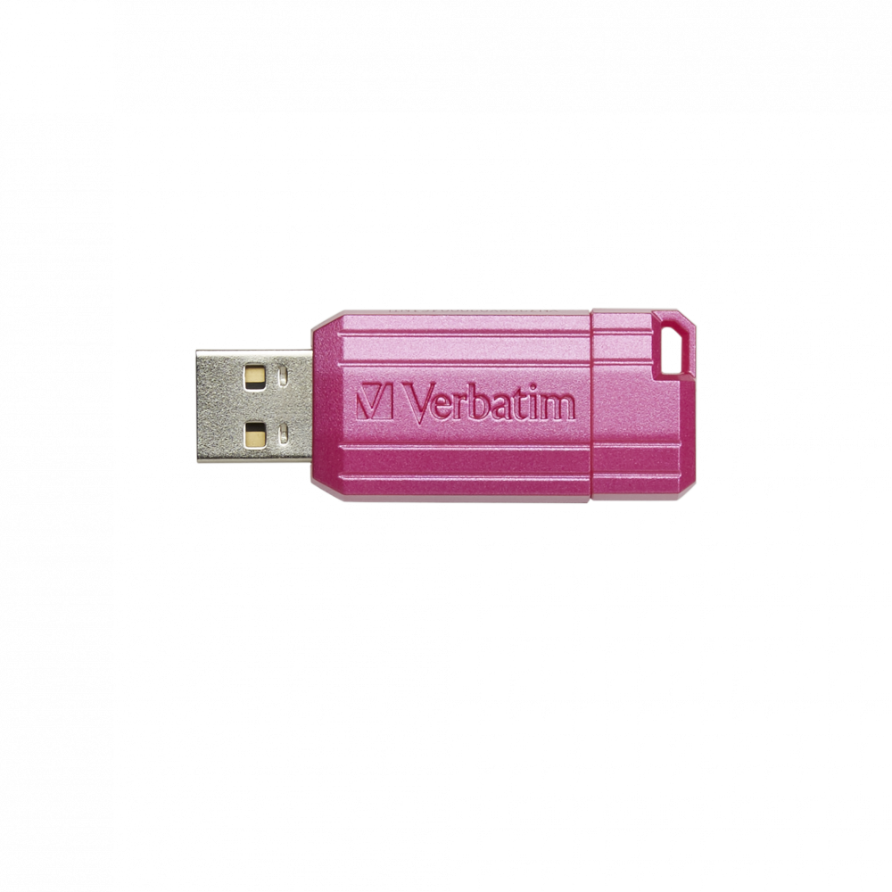 Unidad PinStripe USB de 16 GB Rosa intenso USB PinStripe Verbatim