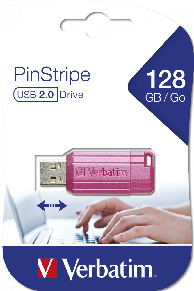 PinStripe USB-Stick 128GB*  Hot Pink