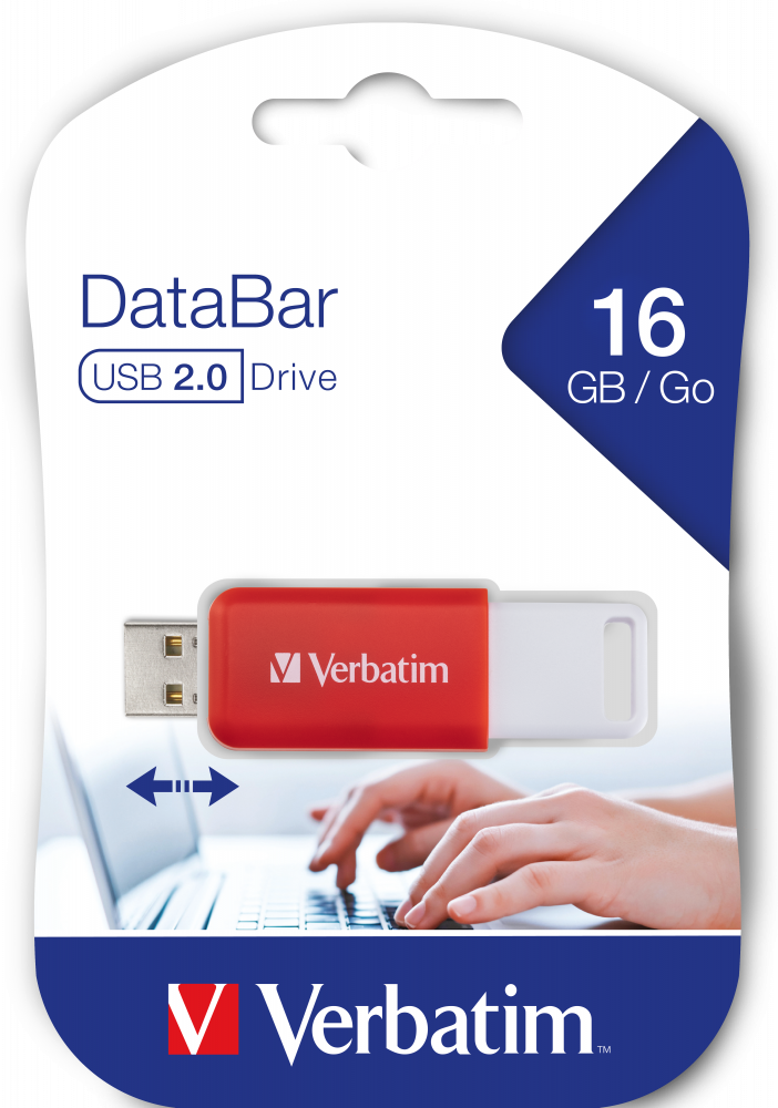 Memoria USB DataBar 16GB* Roja