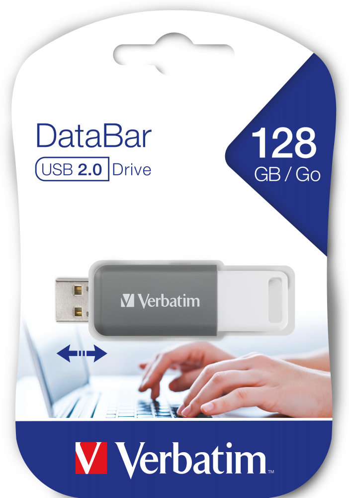 Sivi USB pogon DataBar 128GB*
