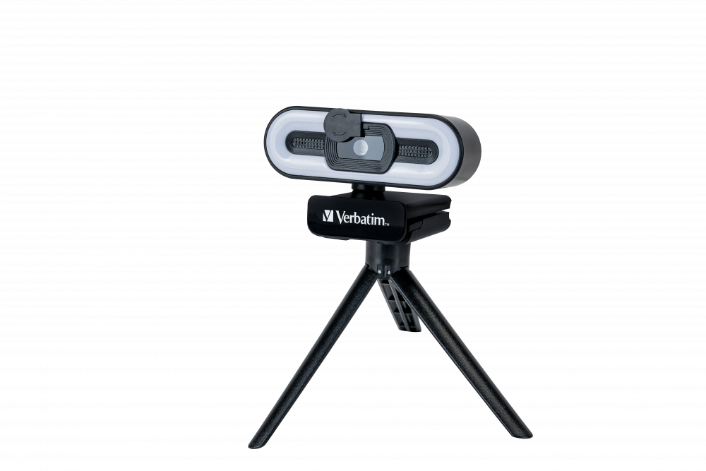 Verbatim AWC-02 Full HD 1080p Autofocus Webcam with Microphone and Light