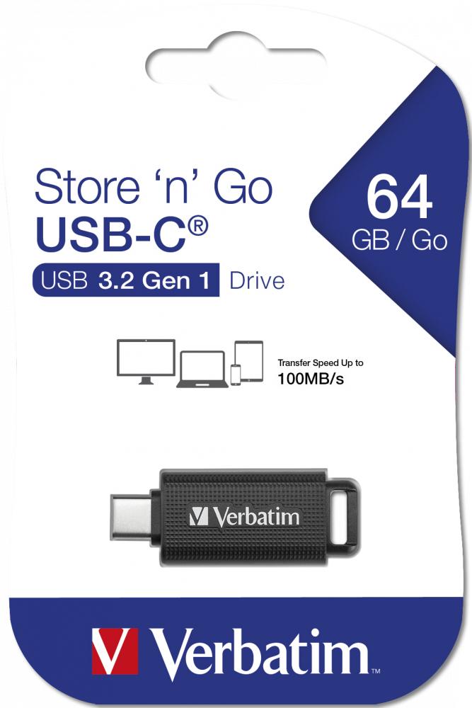 Verbatim Store 'n' Go USB-C 3.2 Gen 1 Drive 64GB