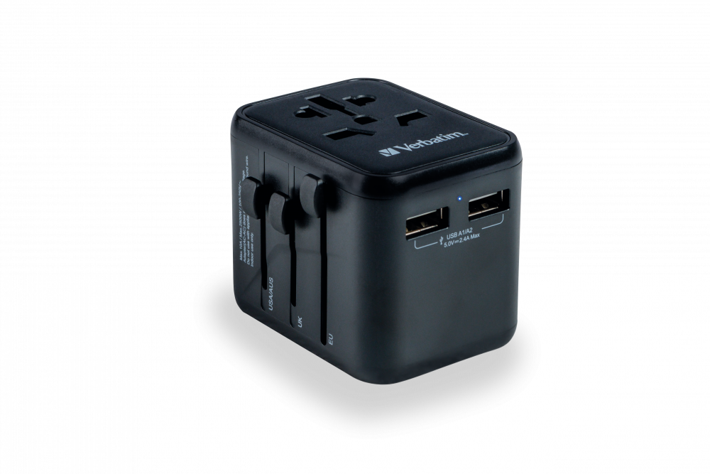 UTA-01 universell reseadapter med 2 st. USB A-portar