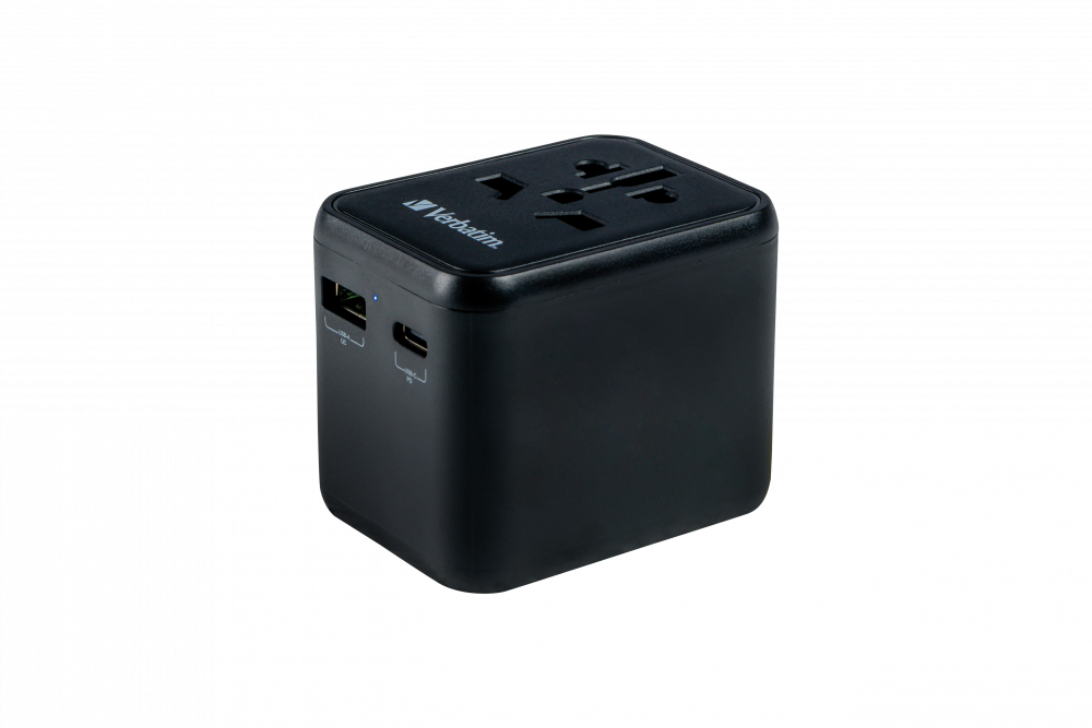 UTA-02 Universele reisadapter met 1 x USB-C PD 20 W / 1 x USB-A QC 3.0