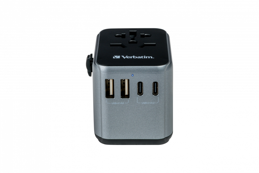 UTA-03 Universal-Reiseadapter mit 1 USB-C-Anschluss PD 30 W und QC 3.0 / 2 USB-C- / 2 USB-A-Anschlssen