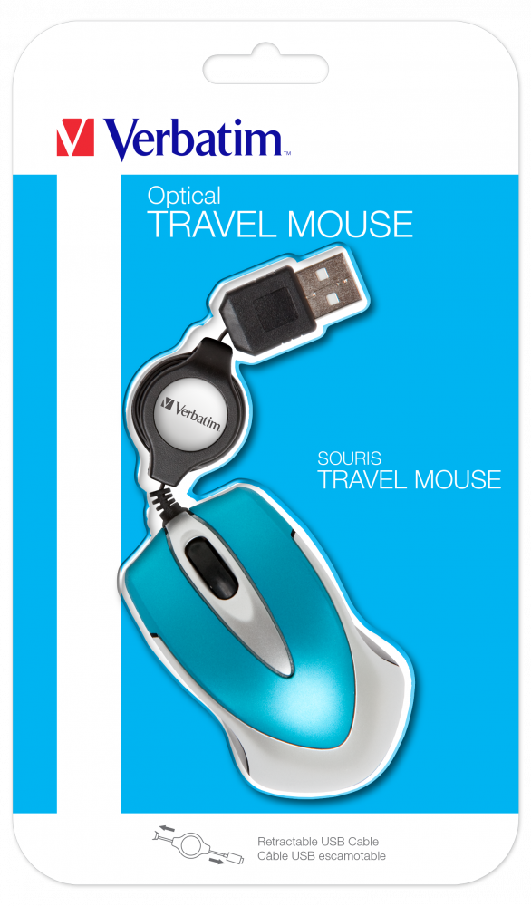 Go Mini Optical Travel Mouse - Caribbean Blue