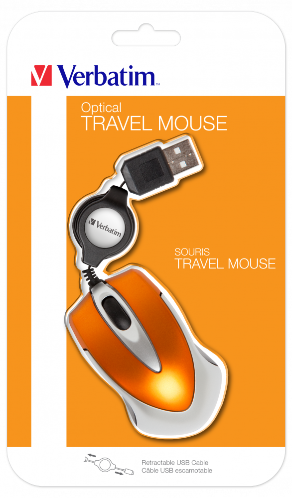 Go Mini Optical Travel Mouse – Volcanic Orange