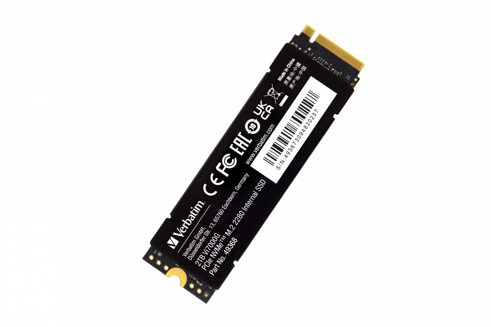 Disque SSD Verbatim Vi7000G 2To - NVMe M.2 Type 2280 pour professionnel,  1fotrade Grossiste informatique