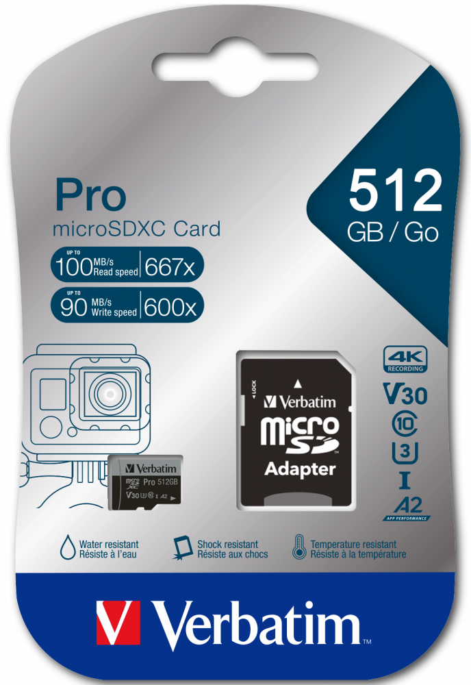Verbatim Pro U3 512GB Micro SDXC Card