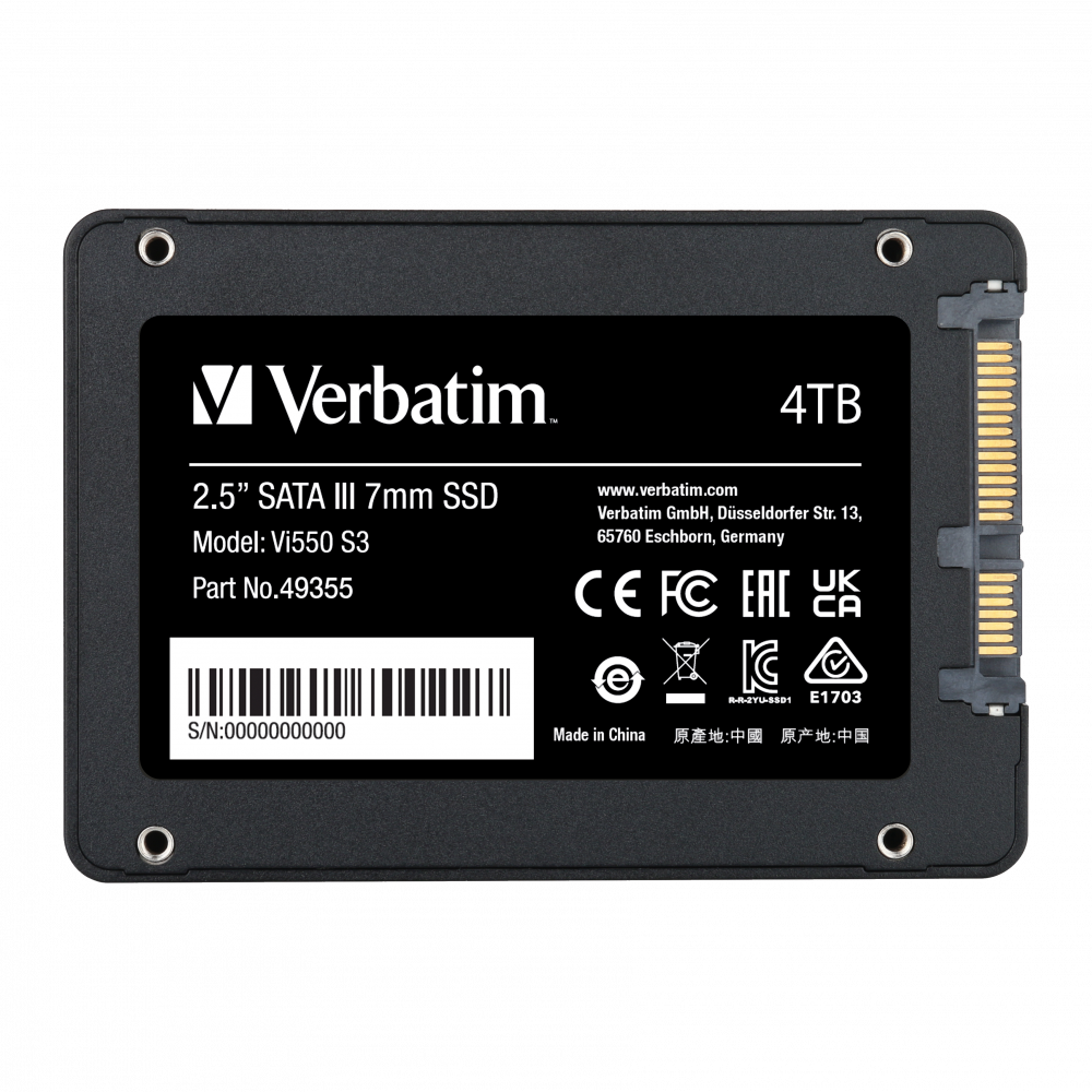 Verbatim Vi550 SSD Sata 3 512GB Hard Drive