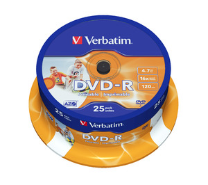 DVD‑R 16x Wide Inkjet Printable