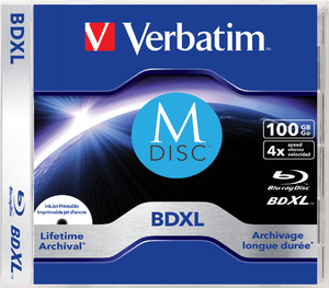 M-DISC BD-R Verbatim, 25GB, 4X, printabil 