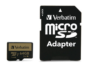 Карты памяти Micro SDHC/SDXC Verbatim Pro+ U3