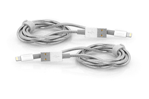 Lightning‑kablar i flerpack för USB‑anslutning i rostfritt stål för synkronisering och laddning
