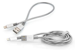 Multipack de cables de carga y sincronización Lightning a USB de acero inoxidable