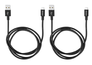 Micro‑USB‑kabel i rostfritt stål för synkronisering och laddning