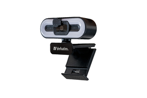 Webcam Verbatim AWC‑02 Full HD 1 080 p Autofocus avec micro et éclairage